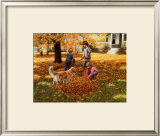 Raking Leaves Prints by Mary G. Smith
