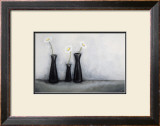 Three Black Vases Print by Lucy Bishop