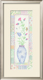 Patchwork Floral II Print by Clare Lake