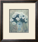 White Peonies Prints by Cai Xiaoli