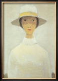 La Femme au Chapeau Blanc Prints by Jean Paul Lemieux