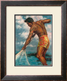 Island Fisherman Art by Mickelson 