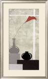 Red and White Setting I Print by J.l. Vittel
