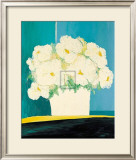 Fleurs Blanches au Pot Blanc Posters by B. Payet