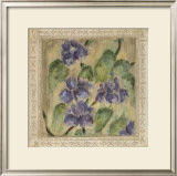 Purple Floral Tapestry Prints by Tina 