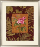 Rose on Golden Leaves Prints by Debra Lake