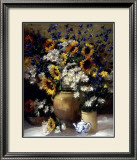 Sunflowers and Teapot Posters by F. Janca