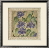 Purple Floral Tapestry Art by Tina 