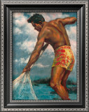 Island Fisherman Art by Mickelson 