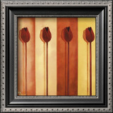 Four Red Tulips Poster by Peggy Garr