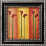 Six Red Lilies Prints by Peggy Garr