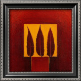 3 Feathers in a Square Prints by Pascale Nesson