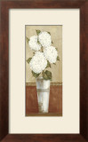 White Flowers in White Vase Posters by Mar Alonso