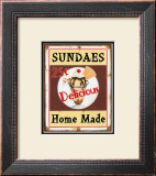 Sundaes Prints by Lesley Hallas
