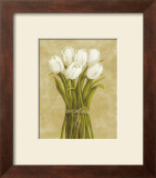 White Tulips in String Posters by Cuca Garcia