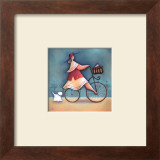 Bicycle Lady I Print by Jo Parry