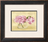 Pink Roses in Vase Poster by Cuca Garcia