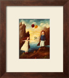 Children Playing Rock Pool Posters by Mary Mackey