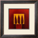 3 Feathers in a Square Prints by Pascale Nesson