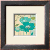 Modern Blue Poppy Poster by Stefania Ferri