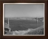 1935 Golden Gate Bridge Towers 1 and 2 Poster Framed Giclee Print by Photo Archive Underwood