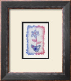 Denim Floral II Art by Evelyn 