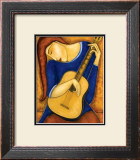 Vera A la Guitare Prints by Guy Mourand