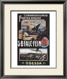 Vintage Russian Fish Cannery Advertisement Framed Giclee Print