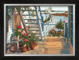 Blue Stair and Begonias, 1987 Prints by John Atwater