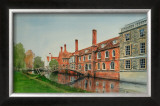 Mathematical Bridge, Queen's College, Cambridge Art by Peter French