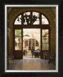 Cafe Courtyard Art by Kenneth Gregg