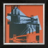 Brooklyn Bridge, c.1983 (black, red, blue) Prints by Andy Warhol