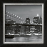Downtown Manhattan and Brooklyn Bridge Poster by Torsten Hoffmann