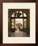 Cafe Courtyard Poster by Kenneth Gregg