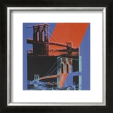 Brooklyn Bridge, c.1983 (pink, red, blue) Posters by Andy Warhol