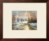 Winter Twilight Print by Helmut Glassl