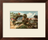 American Homestead Summer Art by Currier & Ives 