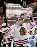 Dustin Byfuglien with the 2009-10 Stanley Cup Photo