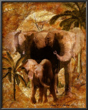 Jungle Elephants Poster by Jonnie Chardonn