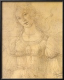Drawing of a Woman Posters by Sandro Botticelli