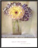 Dahlia with Hydrangeas I Prints by Sally Wetherby