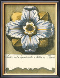 Blue and Yellow Rosette III Poster
