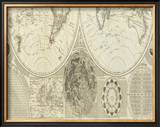 General Map of the World, or Terraqueous Globe, c.1787 Framed Giclee Print by Samuel Dunn