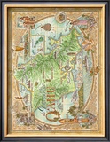 Map of Oahu, Hawaii Prints by Dave Stevenson