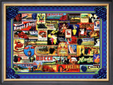 Vinyard Labels Framed Giclee Print by Kate Ward Thacker