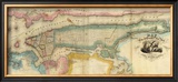 New York City & County, c.1832 Framed Giclee Print by David H. Burr