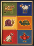 Six Petits Animals Art by Raphaele Goisque