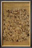 Hundred of Japanese Buddha Framed Giclee Print by Jyakuchu Ito