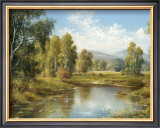 River Landscape Print by H. Buchner