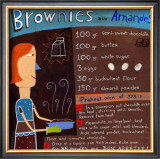 Brownies wirh Almonds Prints by Céline Malépart